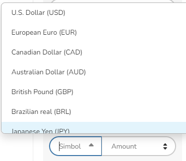 Currency variable