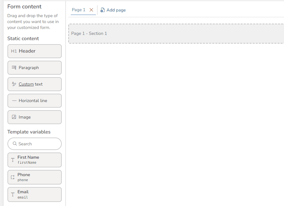 Adding fields to a form