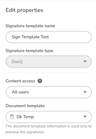  Template Properties