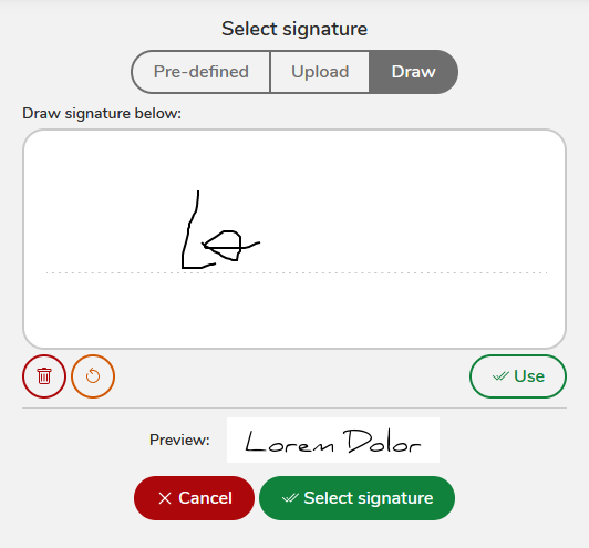 Draw Signature